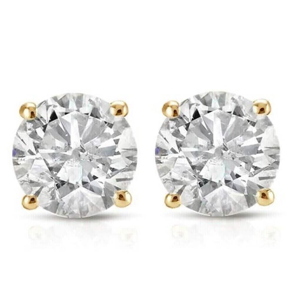 0.25 Ct T.W. Natural Diamond Studs in 14k White or Yellow Gold