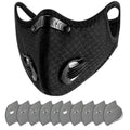 11-Piece Set: Breathable Bacteria-Proof Sport Face Mask with Activated Carbon PM 2.5