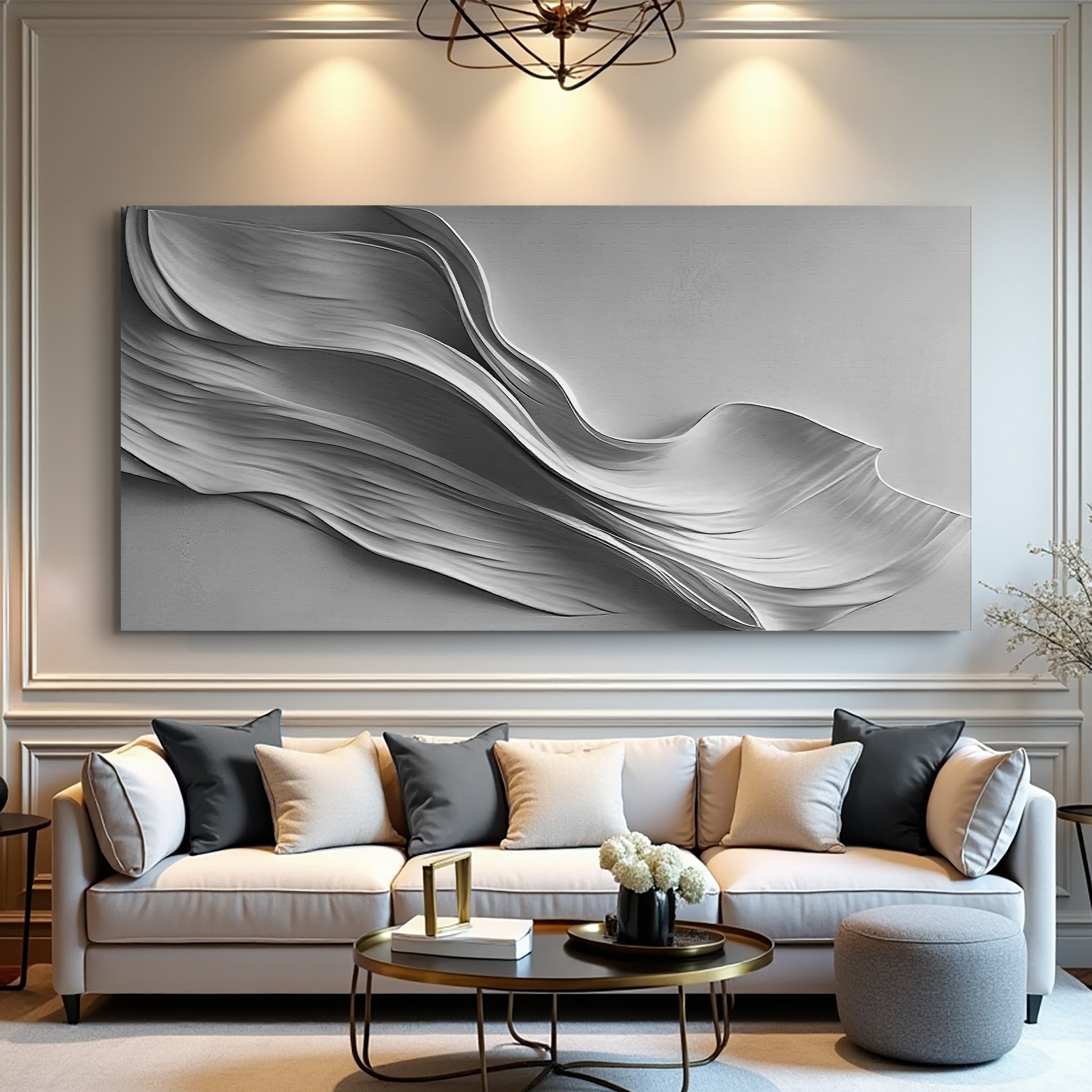 Stormy Gray Minimalist Wall Art