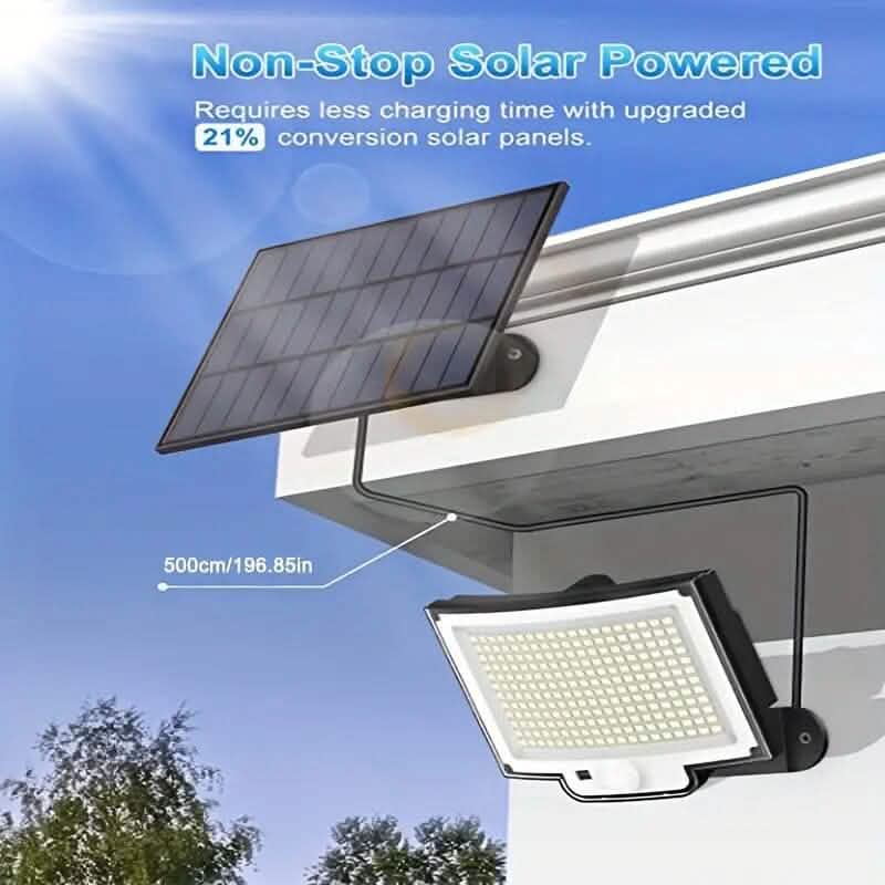 2-Pack: 228 LED Outdoor Split Solar Wall Lights