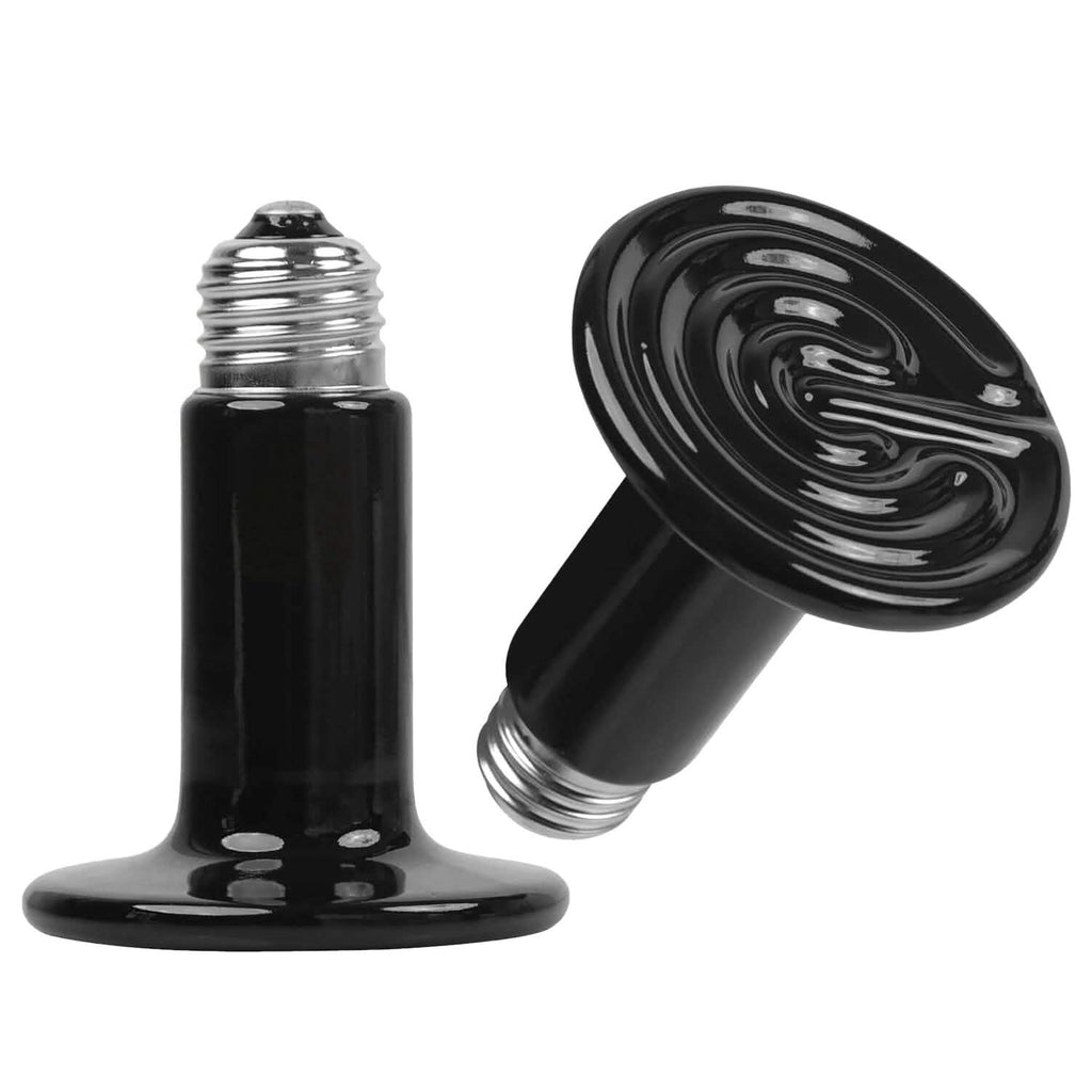 2-Pieces: 150W Infrared Reptile Heat Lamp No Light Emitting