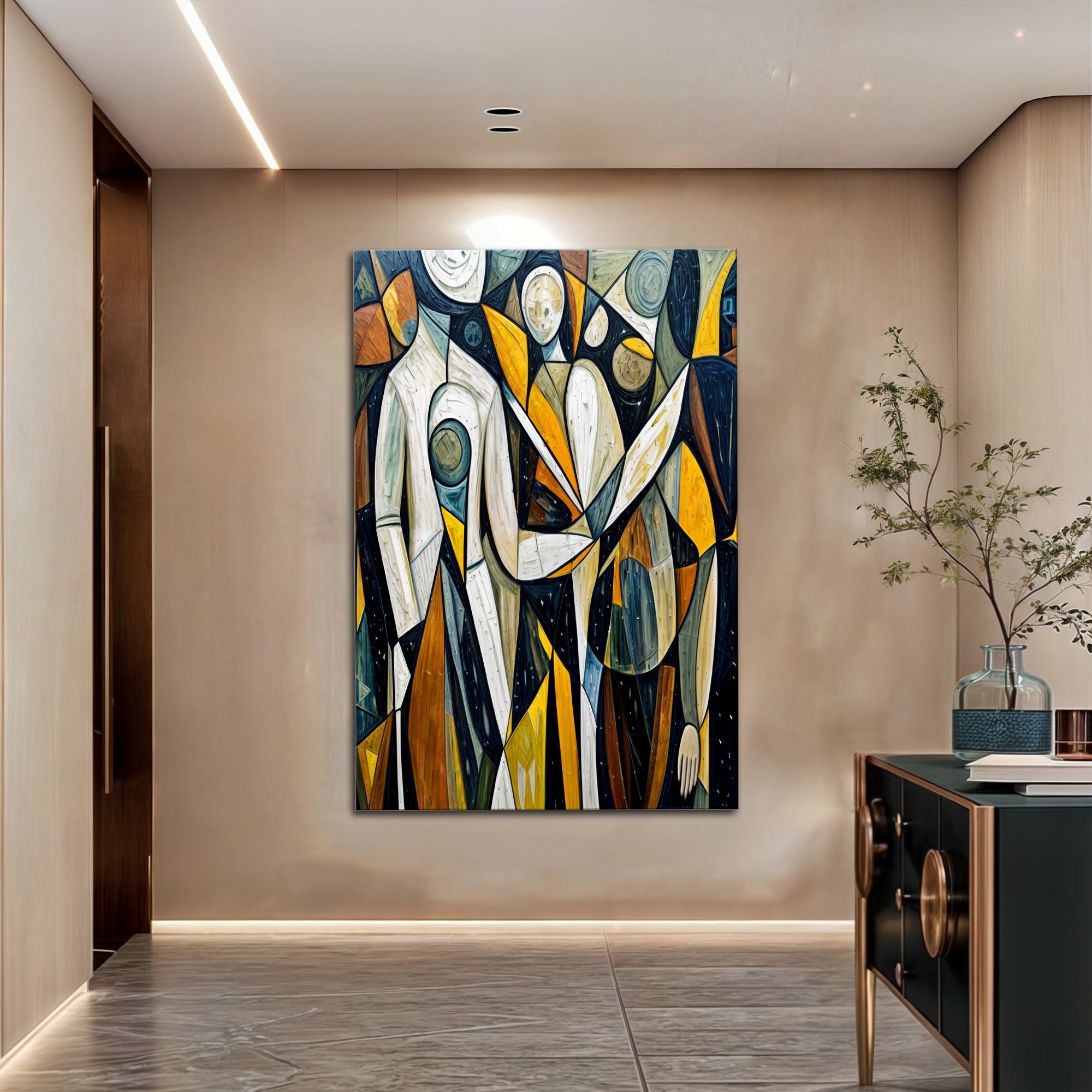 Abstract Human Connection Wall Art