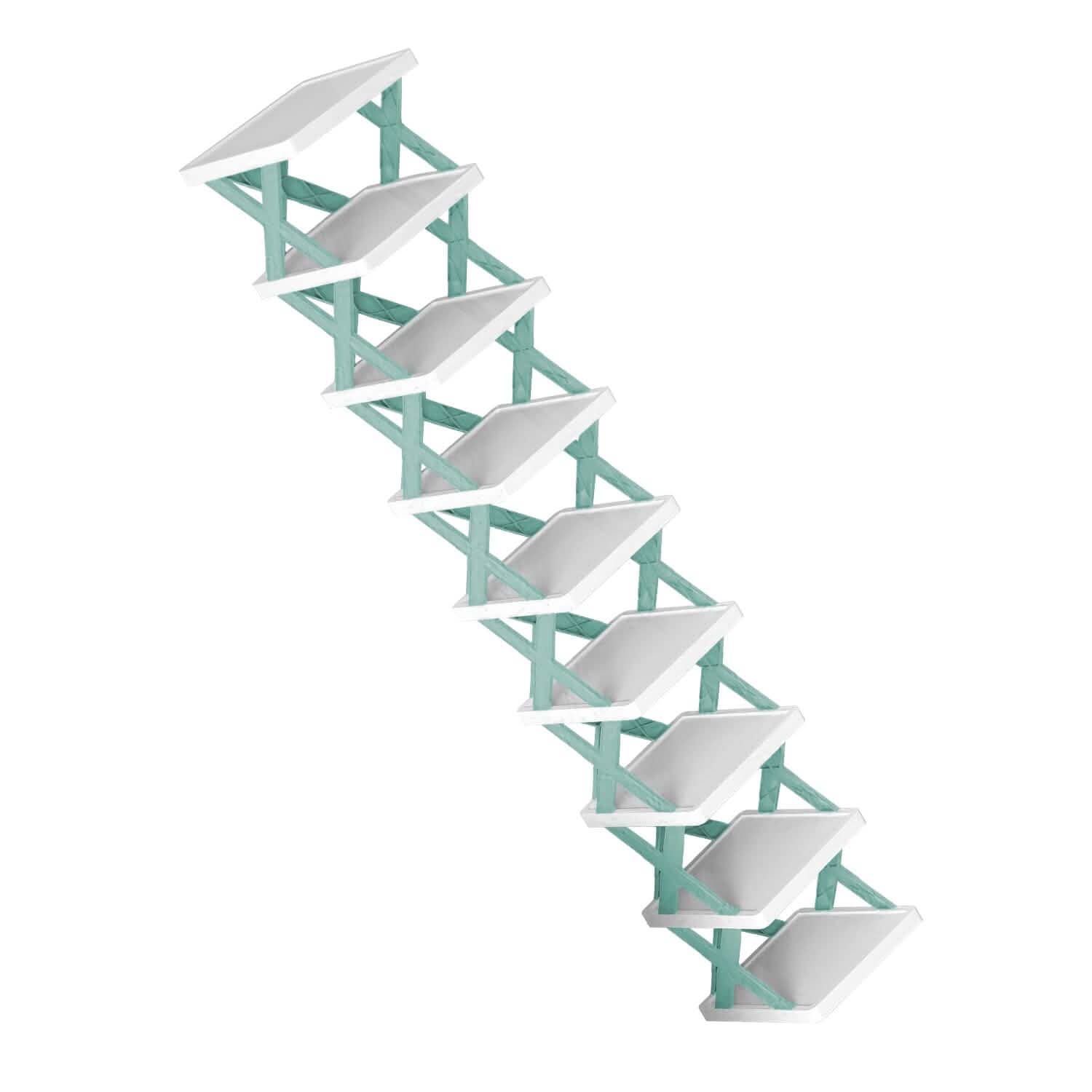 9-Tier Narrow Entryway Shoe Rack Plastic Vertical Shoe Organizer