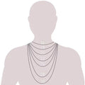 925 Solid Italian Silver Round Box Necklace