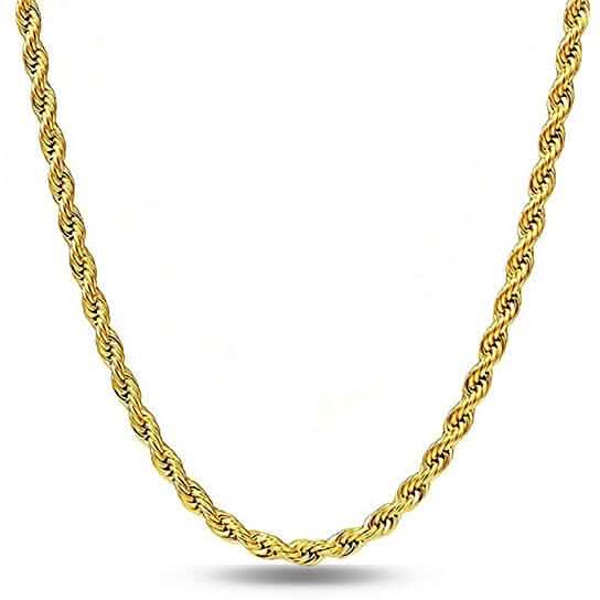 .925 Sterling Silver 1.5MM Diamond Cut Rope Chain Necklace