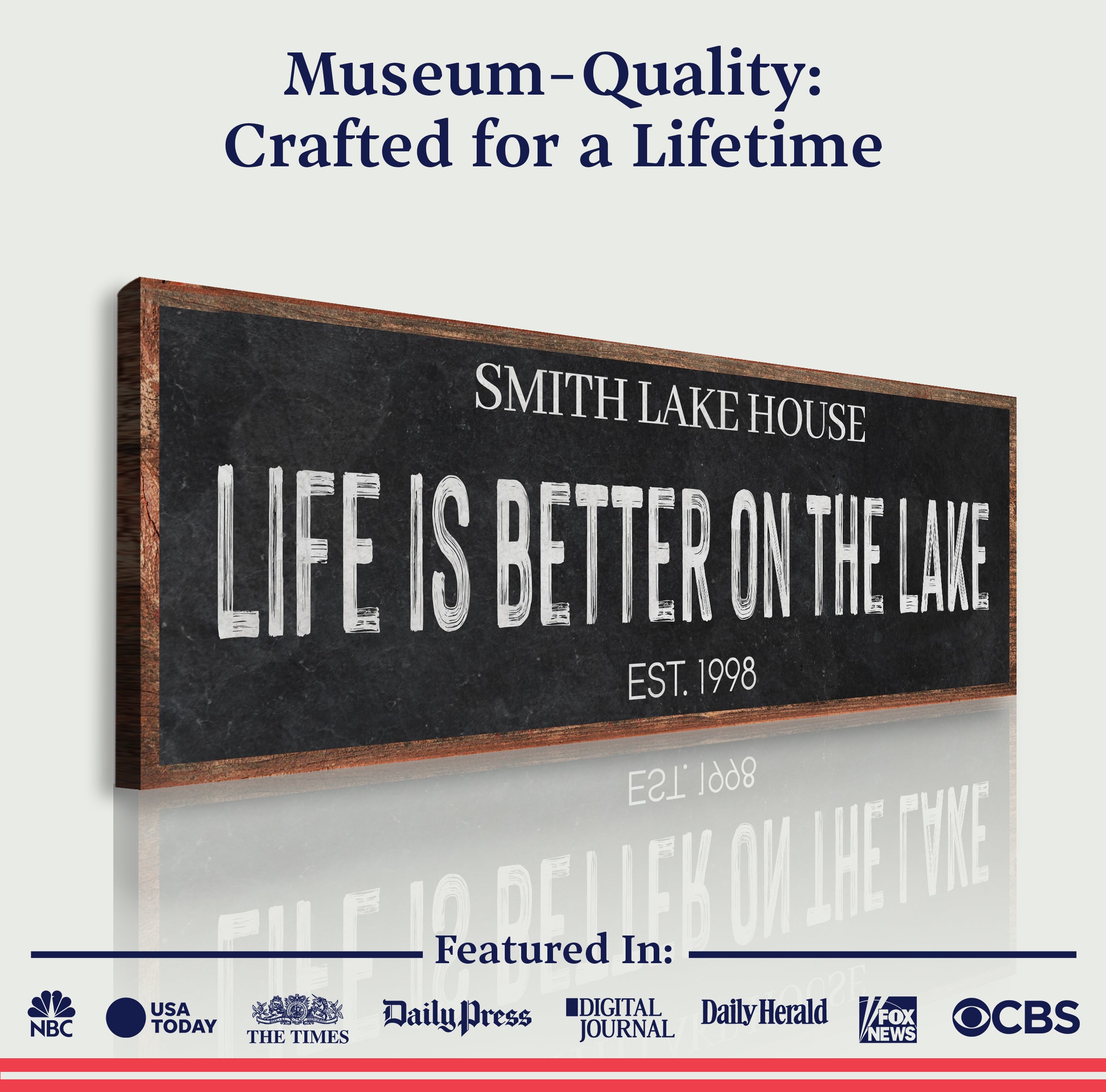 Life Is Better On The Lake Sign III