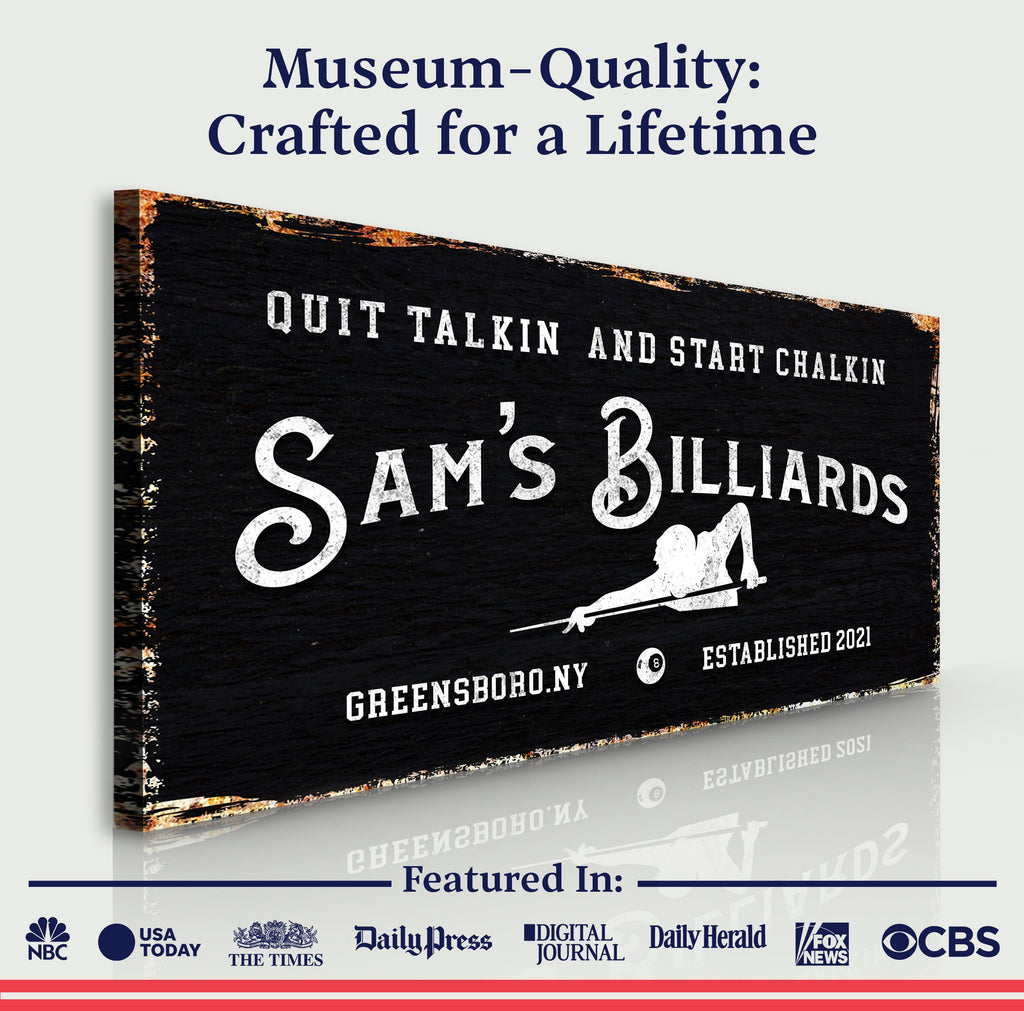 Billiards Room Sign