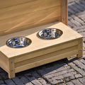Aukfa 39.4” Wooden Dog House Puppy Shelter Kennel Outdoor & Indoor Dog Crate