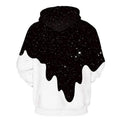 Men's 3D Print Block Starry Sky Milk Hoodie