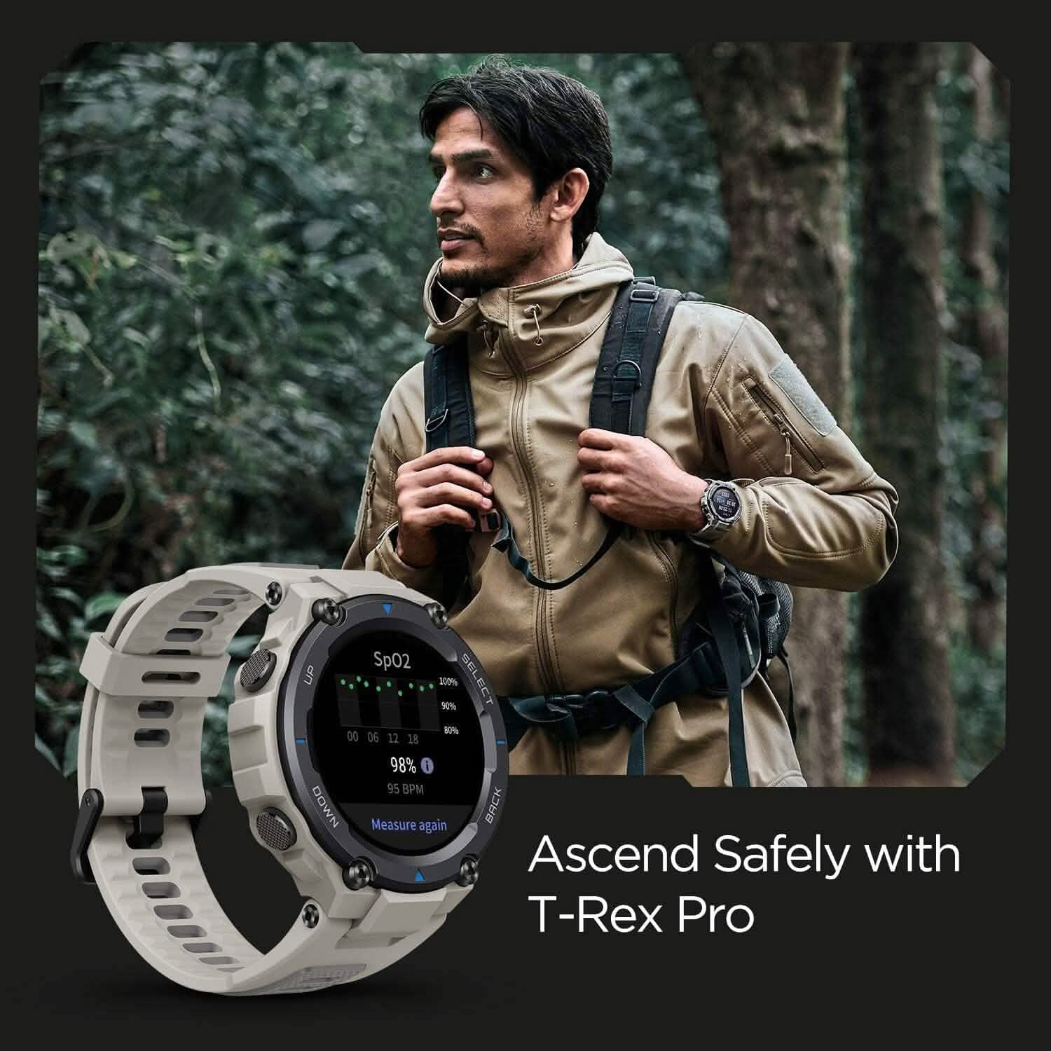 T-Rex Pro Smart Watch for Men Rugged Outdoor GPS Fitness Watch  (Refurbished)